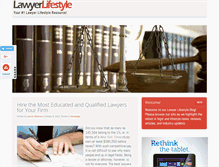 Tablet Screenshot of lawyerlifestyle.net